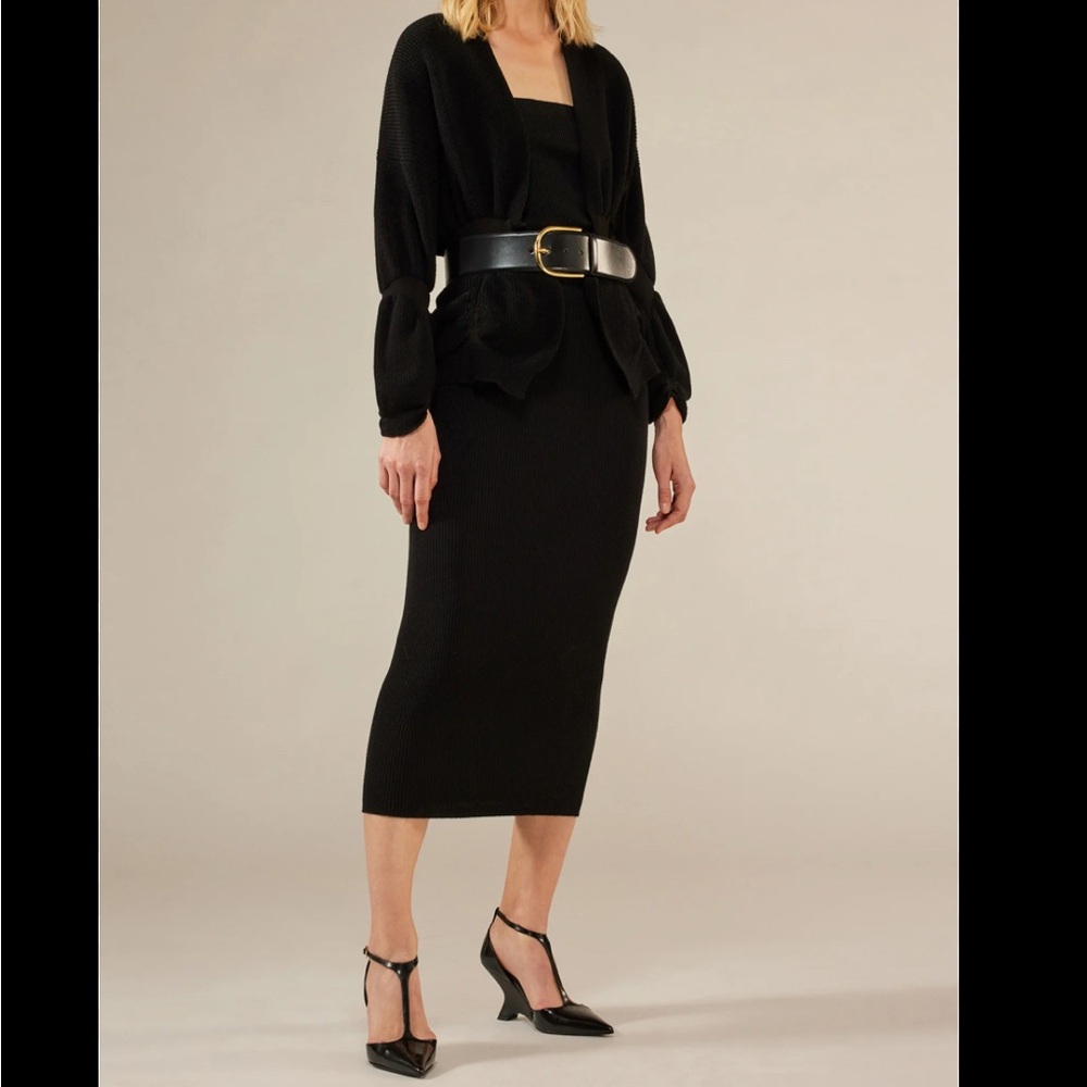 LIVIANA CONTI - Black Knit elegant open cardigan - size S